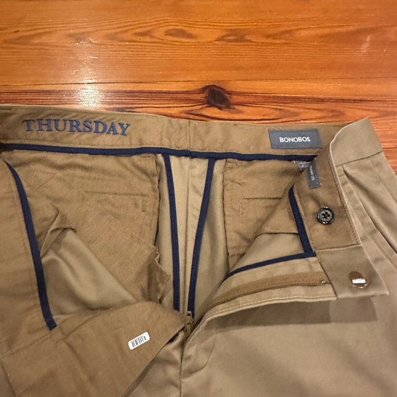 Bonobos men’s size 32/waist 34/length khaki chinos pants - Picture 3 of 6